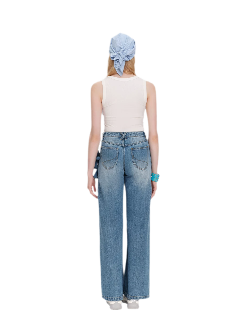 13DE MARZO Mid-Low Waist Straight Jeans – view 7