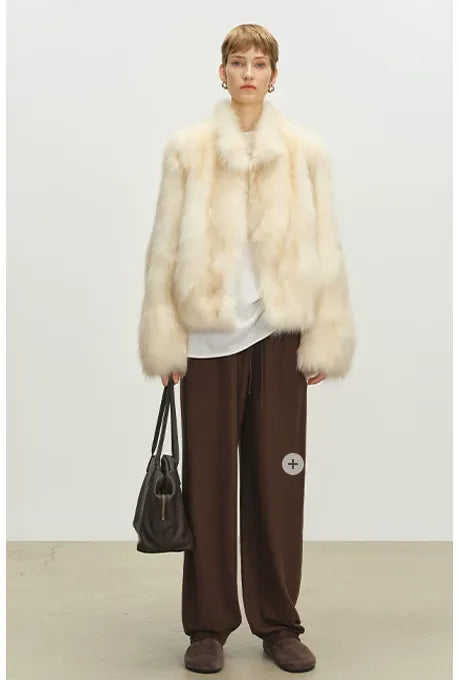 Hand-Dyed Fox Fur Jacket