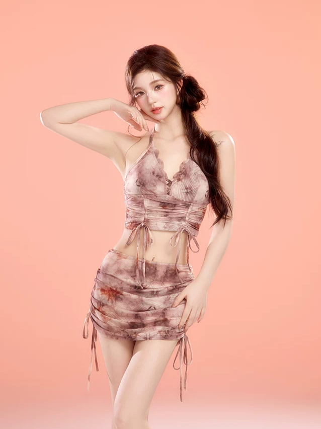 Tie-Dye Ruched Swim Set
