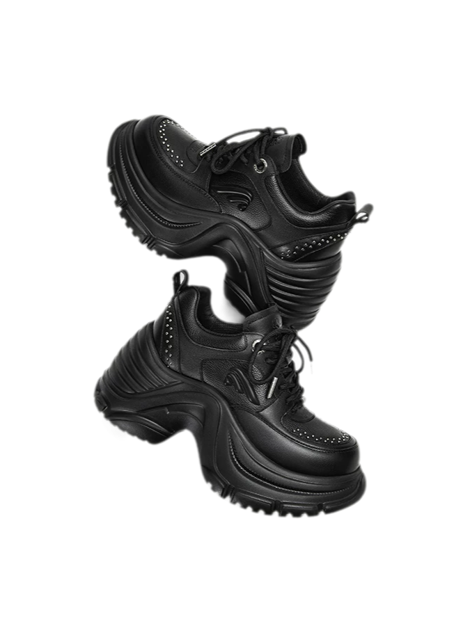 Leather Height-Increase Sneakers