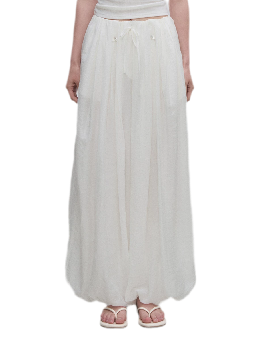 Pleated Balloon-Leg Tencel Trousers