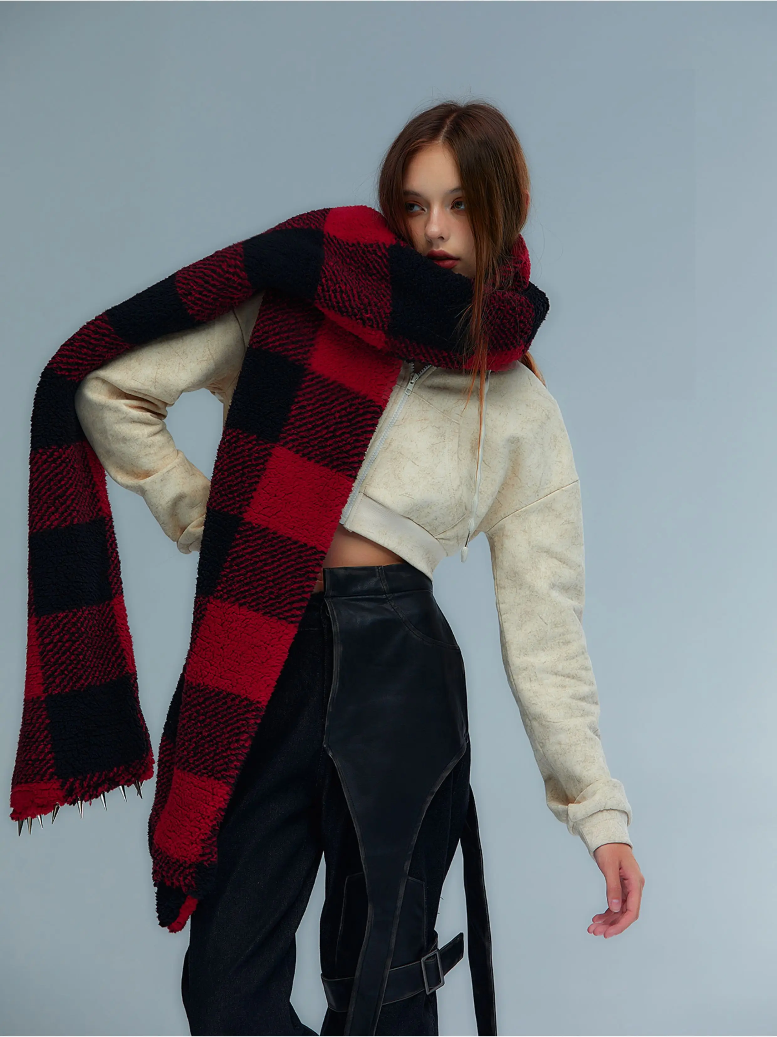 Thickened Punk Plaid Scarf