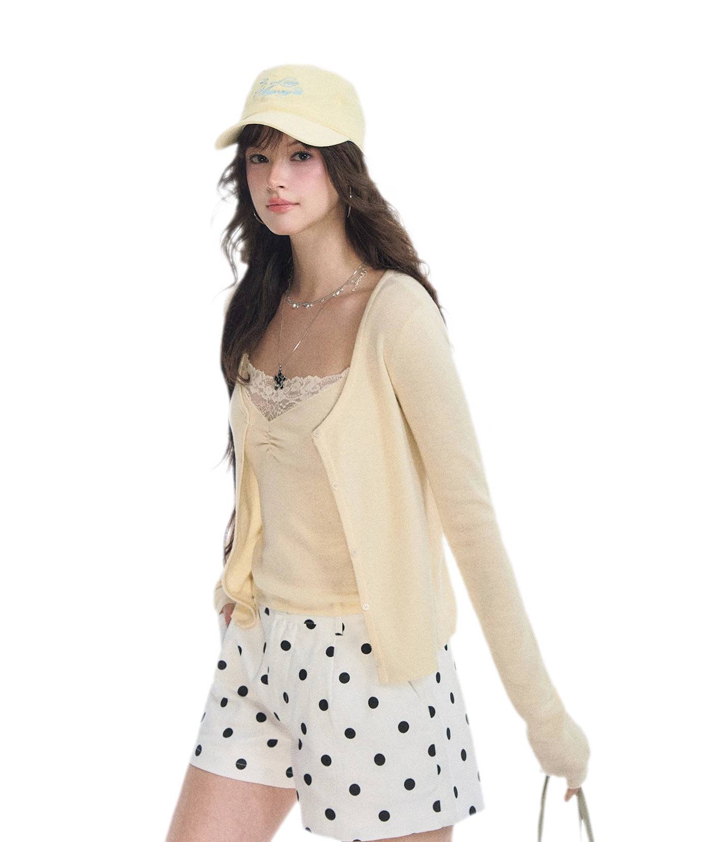 Lace Trim Knitwear Set