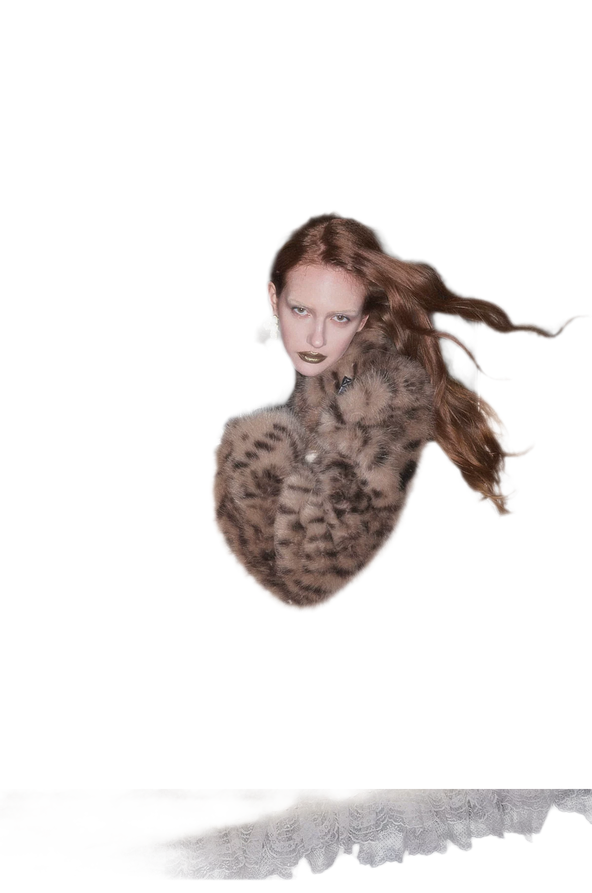 Plüsch-Leopard-Kurzmantel aus Pelz