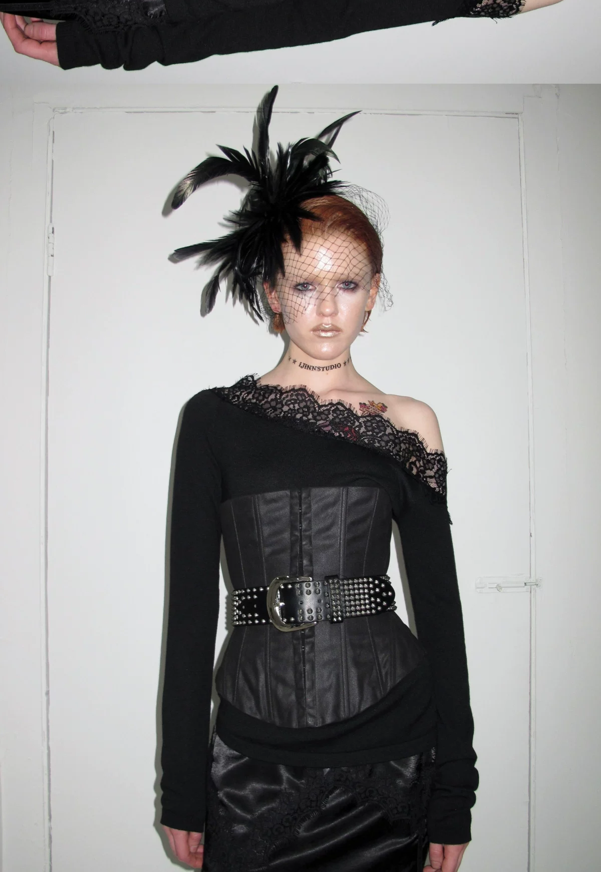Acetate Cashmere Lace Knit Top
