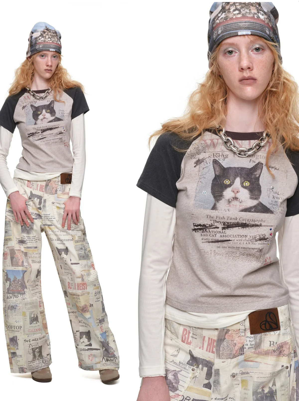 Graphic Color-Block Raglan T-Shirt
