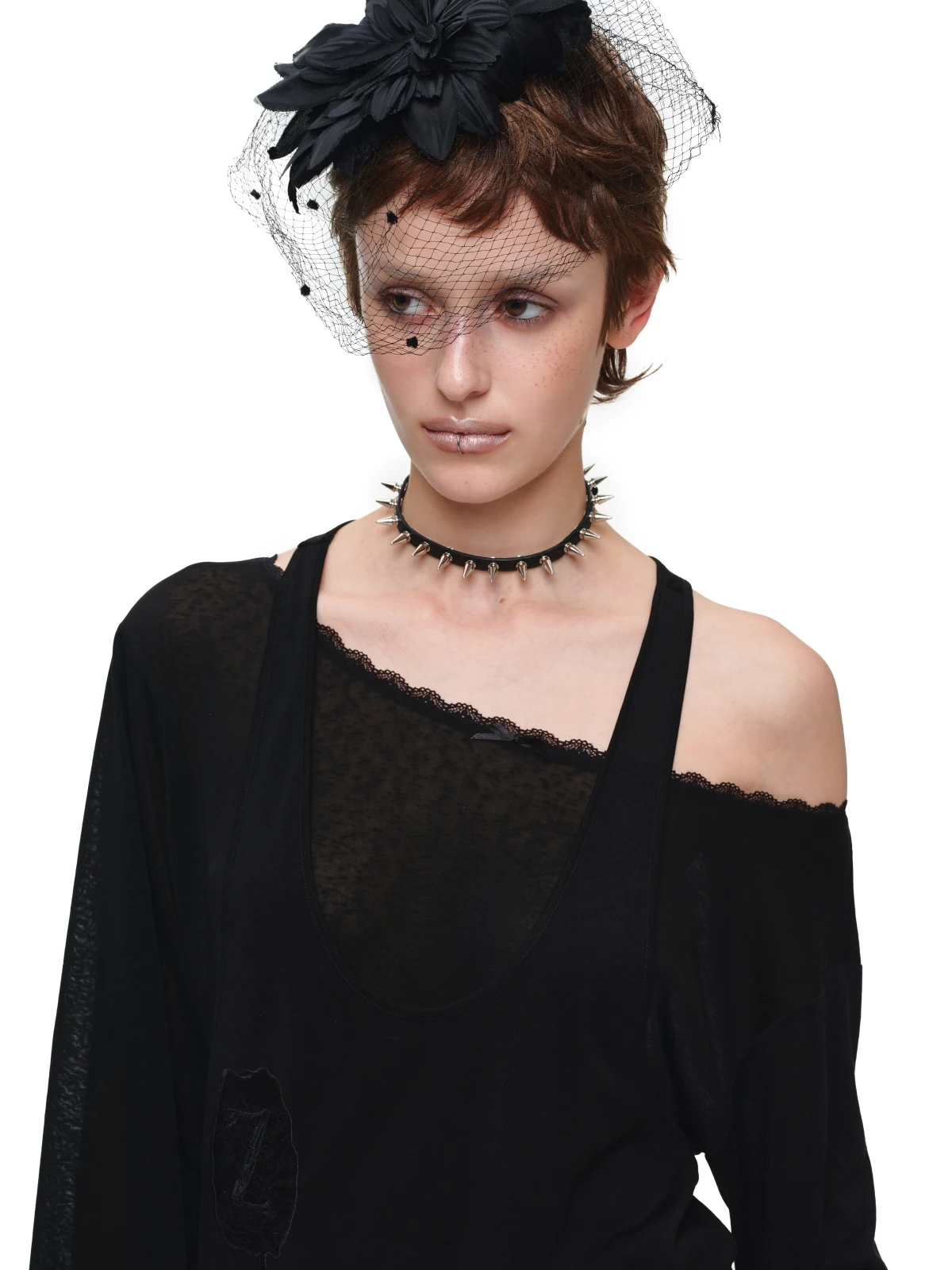 Lace Appliqué Layered Long-Sleeve T-Shirt