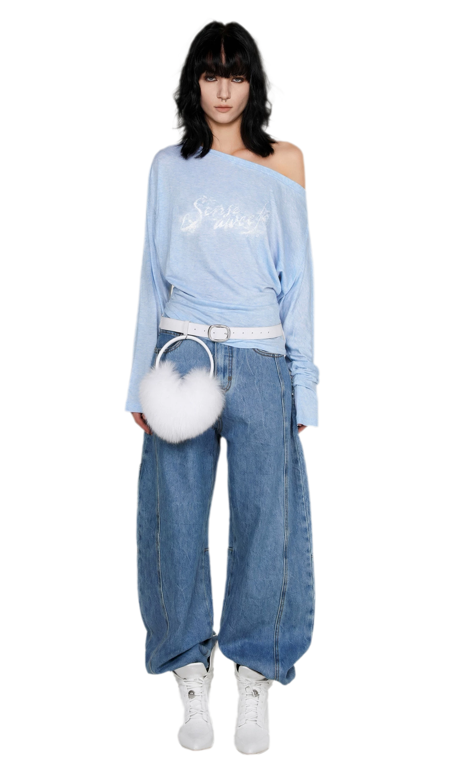 Pleated Off-Shoulder Top