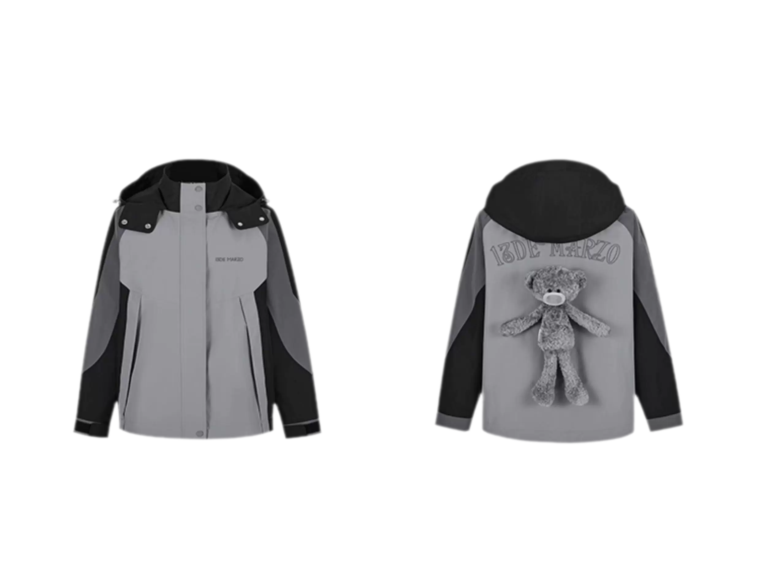 Colorblock Bear Windbreaker