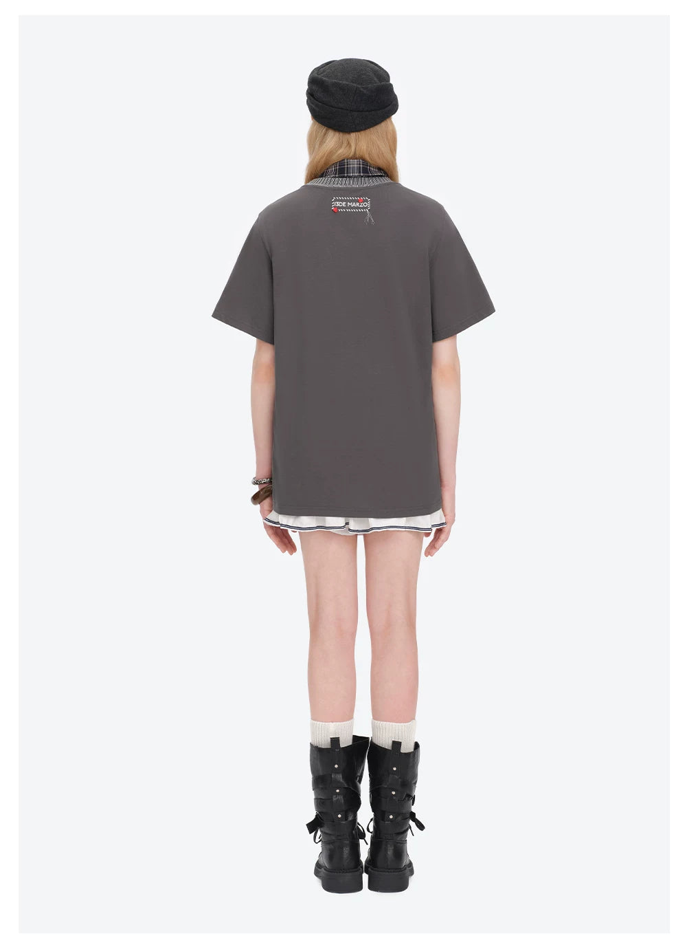 Loose Cotton T-shirt with Rocking