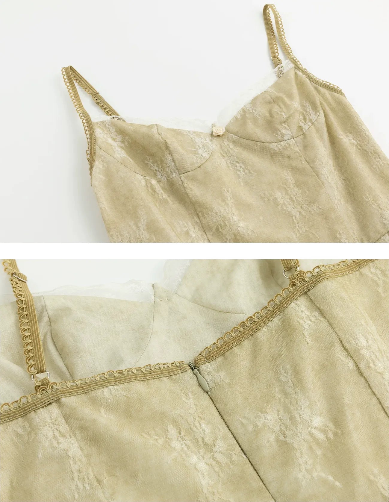 Sage Lace Mini Dress