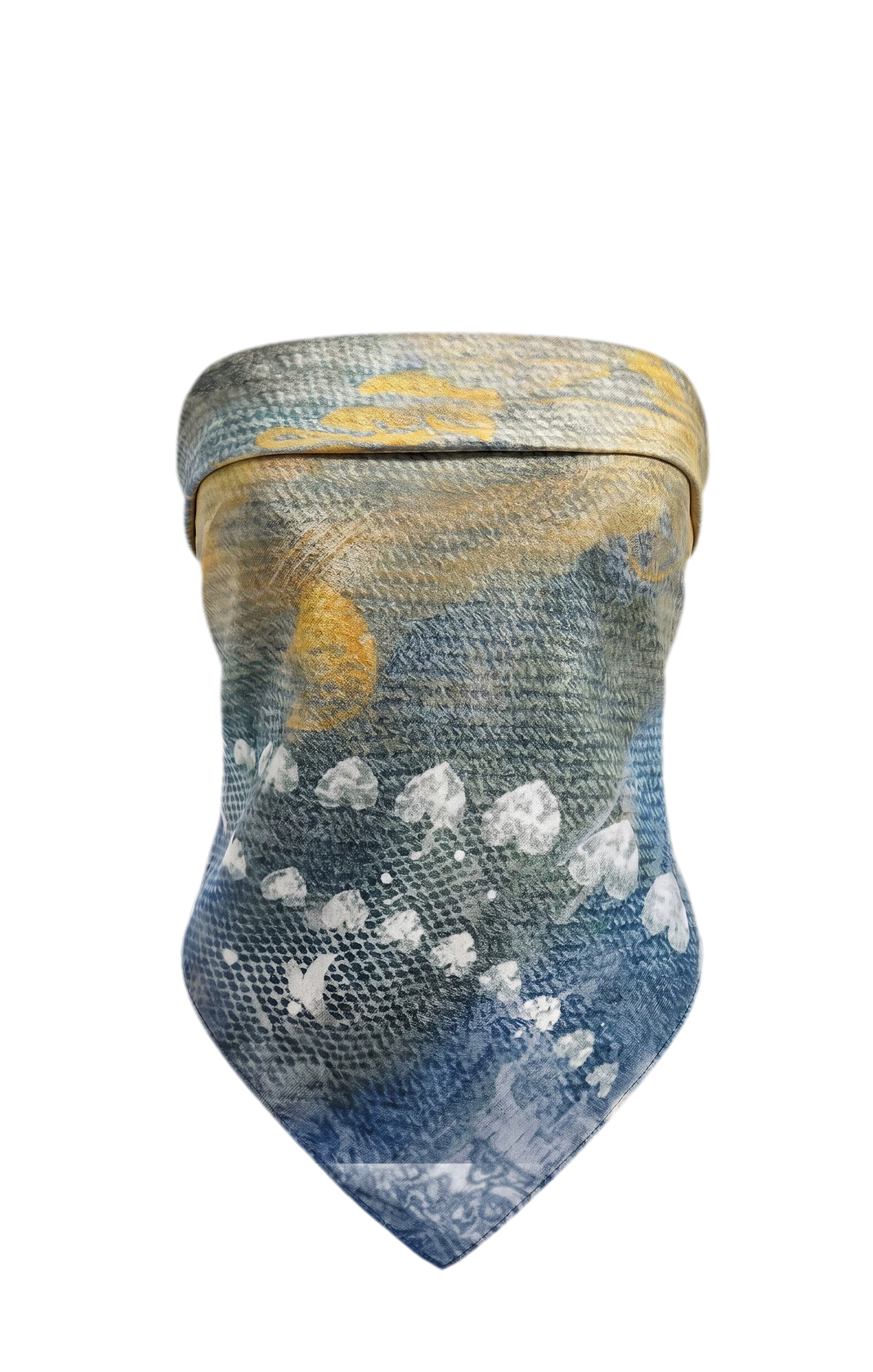 Denim Print Silk Scarf