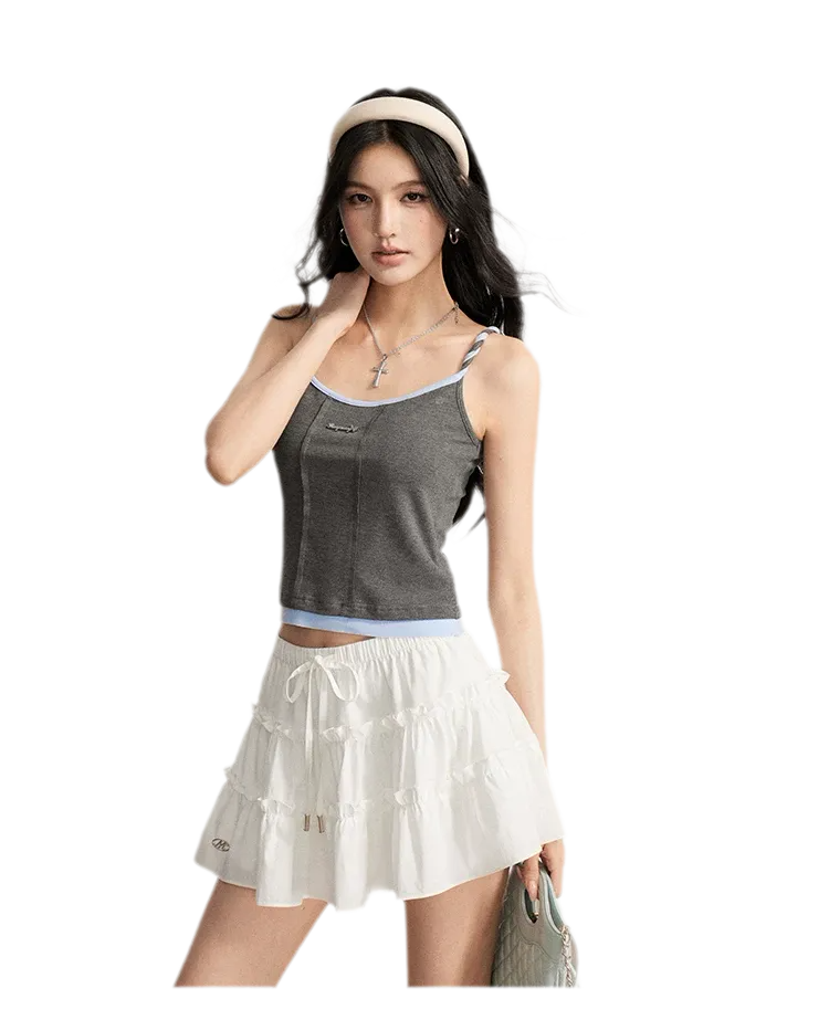 Lace Tiered Mini Skirt