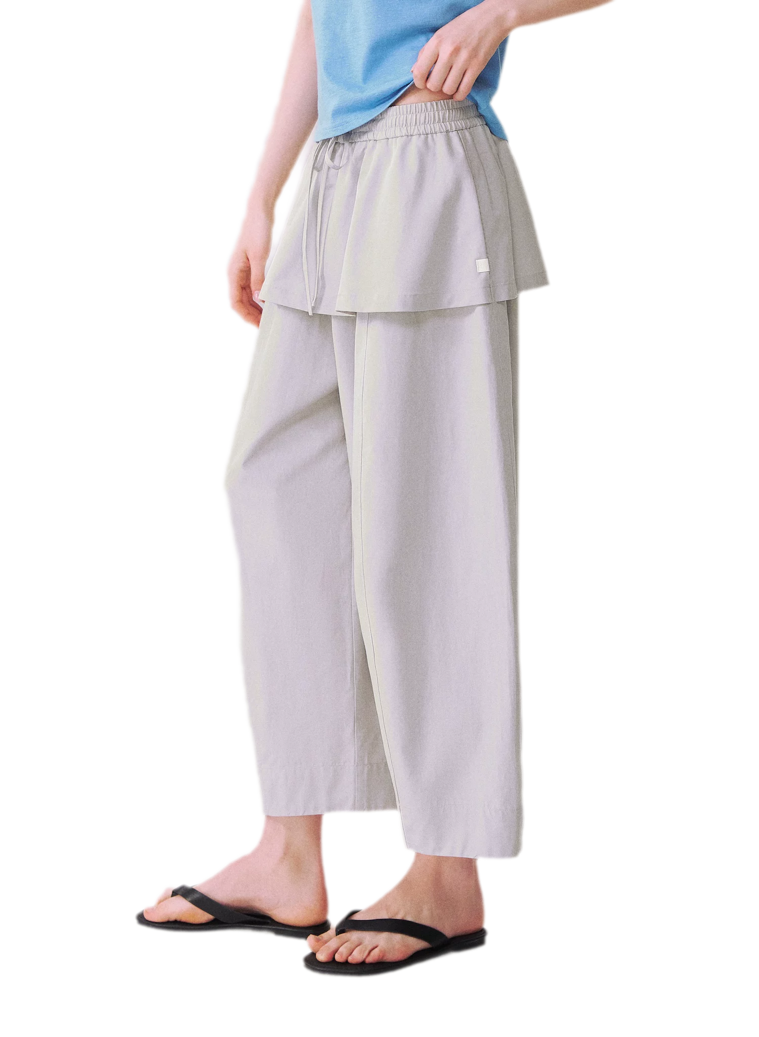 Layered Skirt Balloon Pants