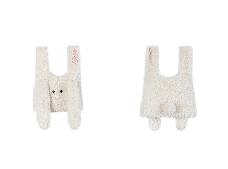 Plüschhandtasche mit strukturierter Bärenform