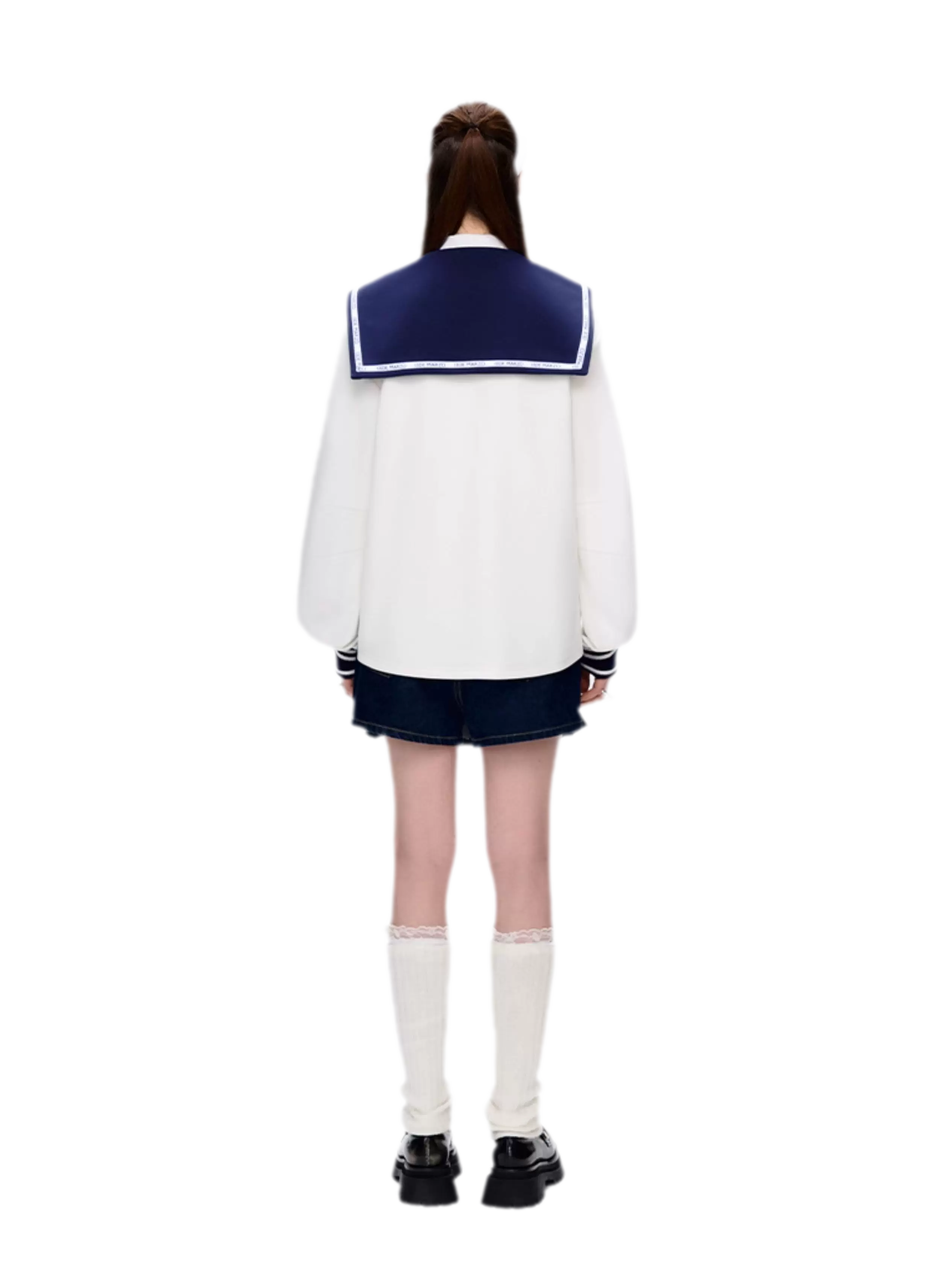 Sailor Collar Long Sleeve Top