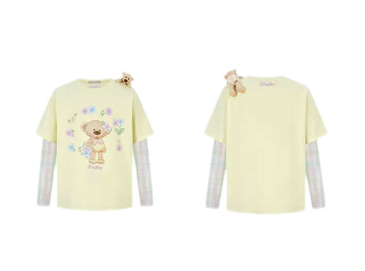 Floral Appliqué Layered T-shirt