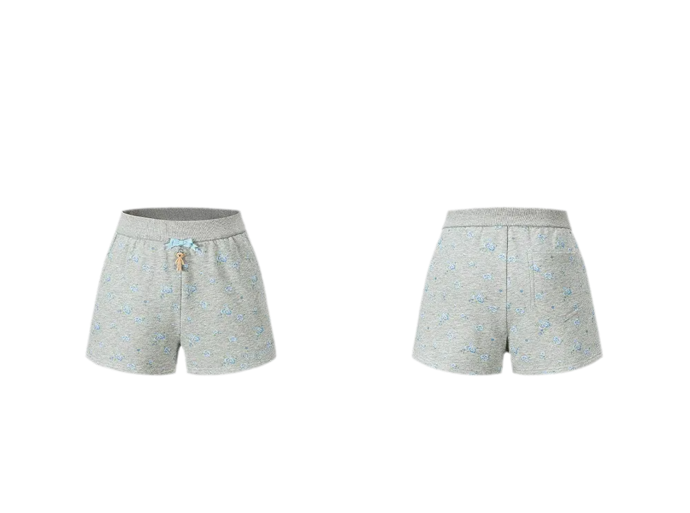 Floral Cotton Sweat Shorts