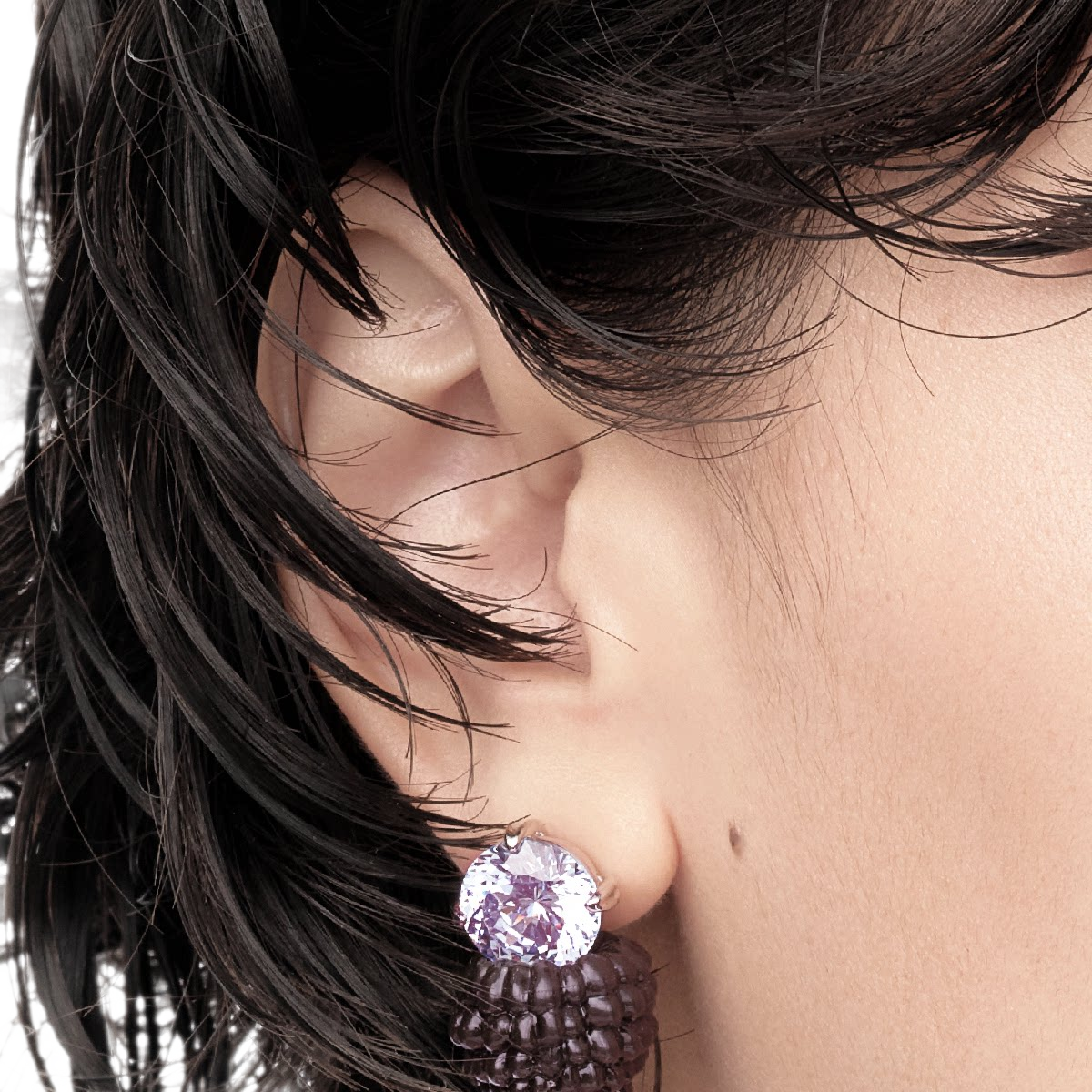Berry Gemstone Statement Earrings