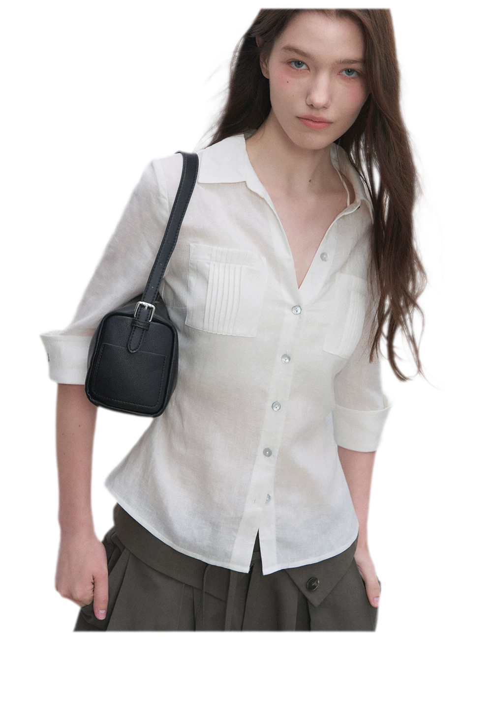 Tencel Linen Cinched Shirt