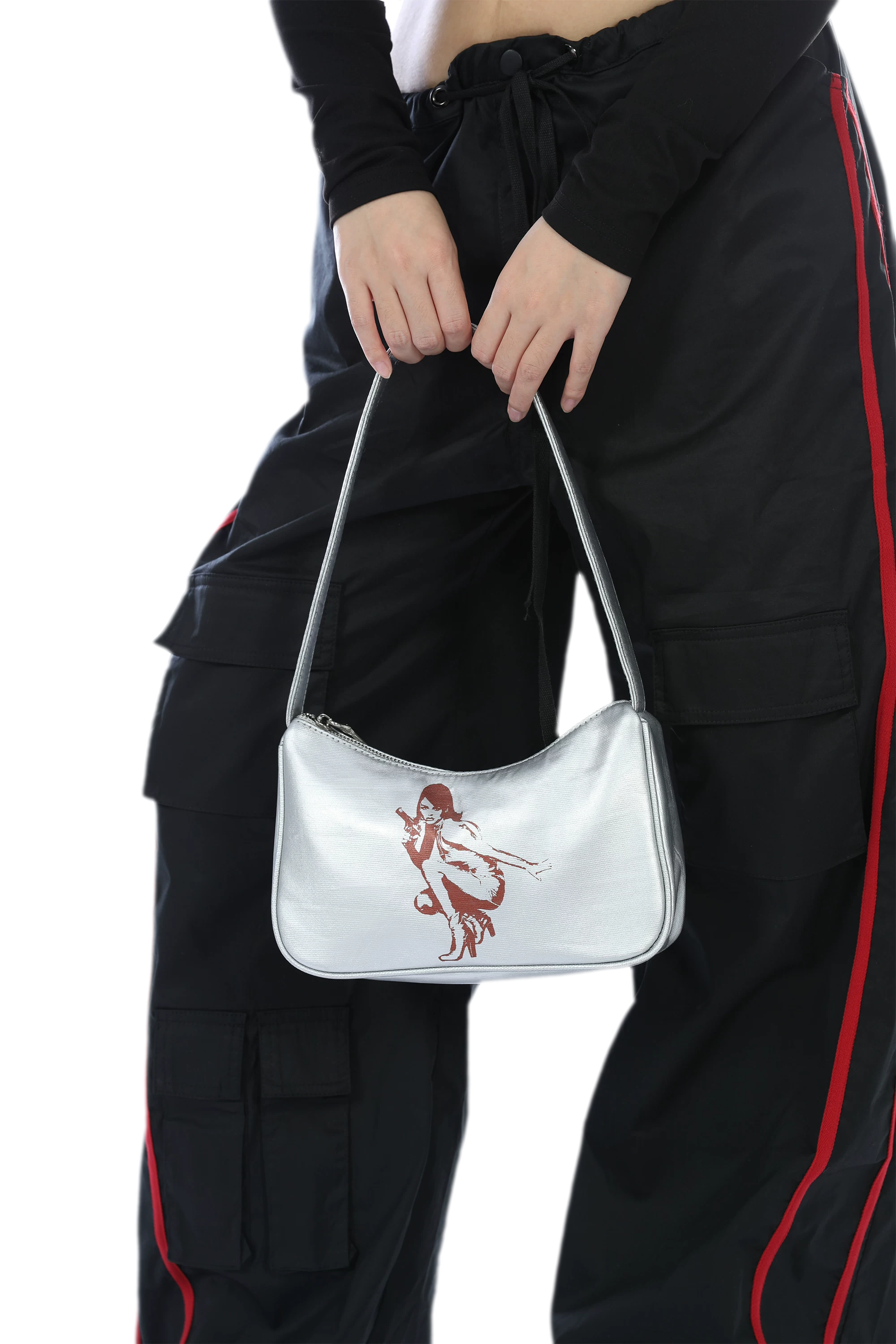 Silver Hobo Handbag