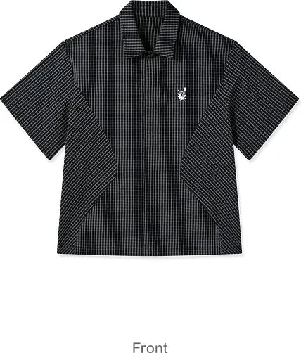 Structured Plaid Short-Sleeve Shirt