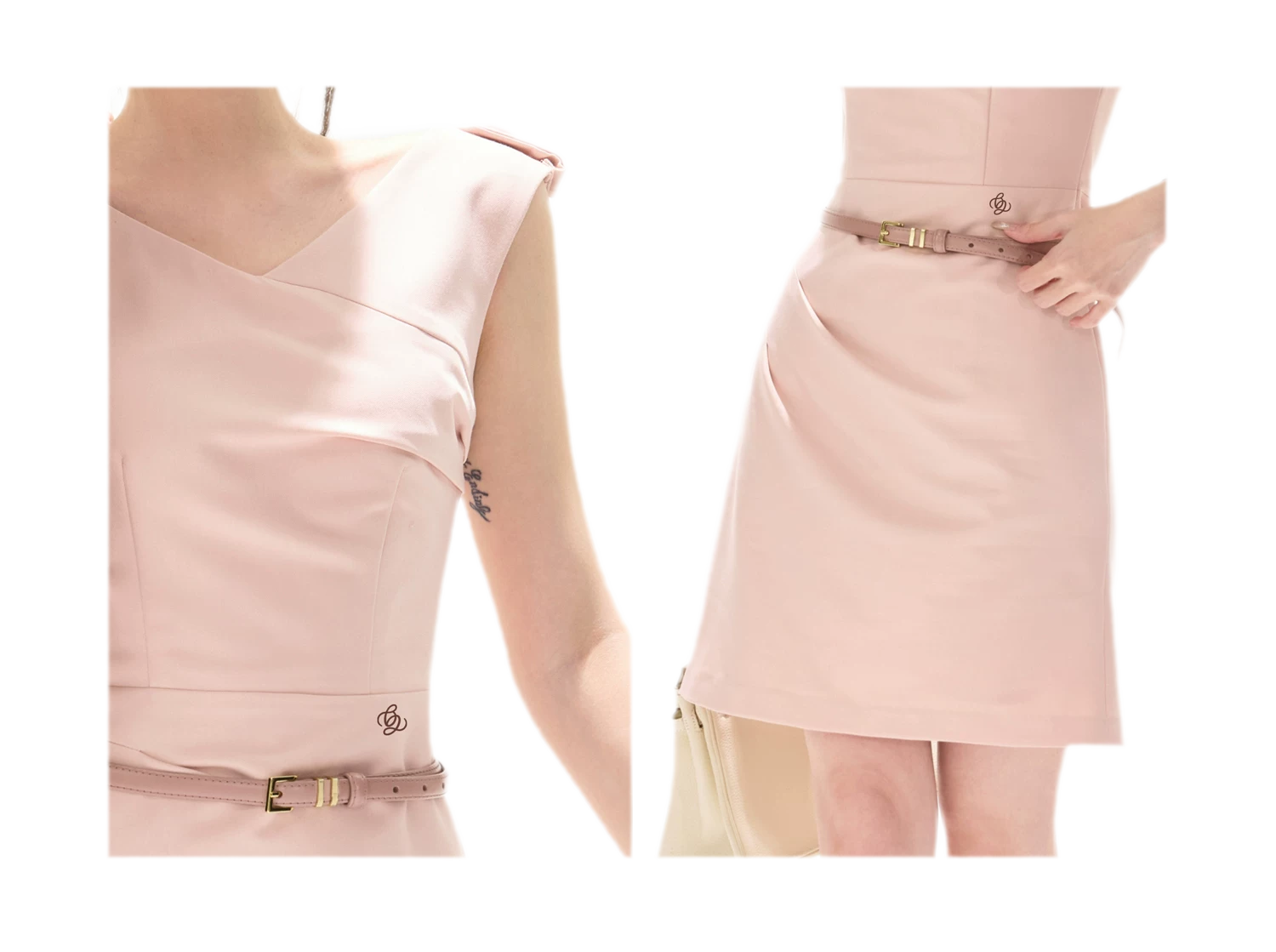 V-Neck Fishtail Mini Dress