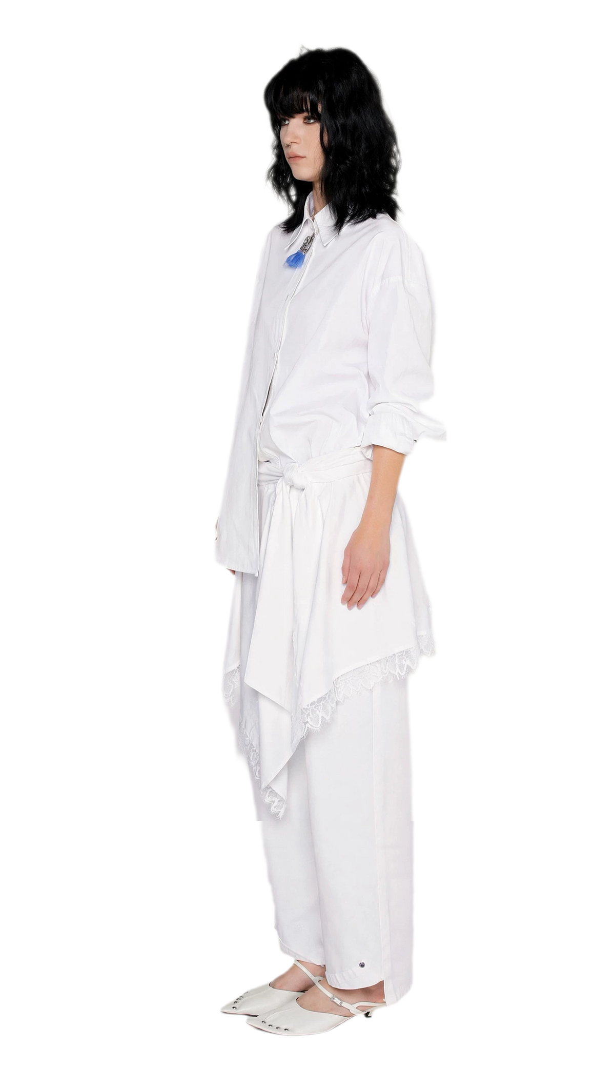 Cotton Blend Cocoon Shirt
