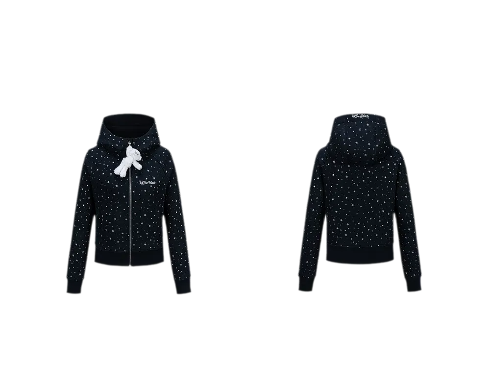 Starry Slim-Fit Hooded Sweatshirt