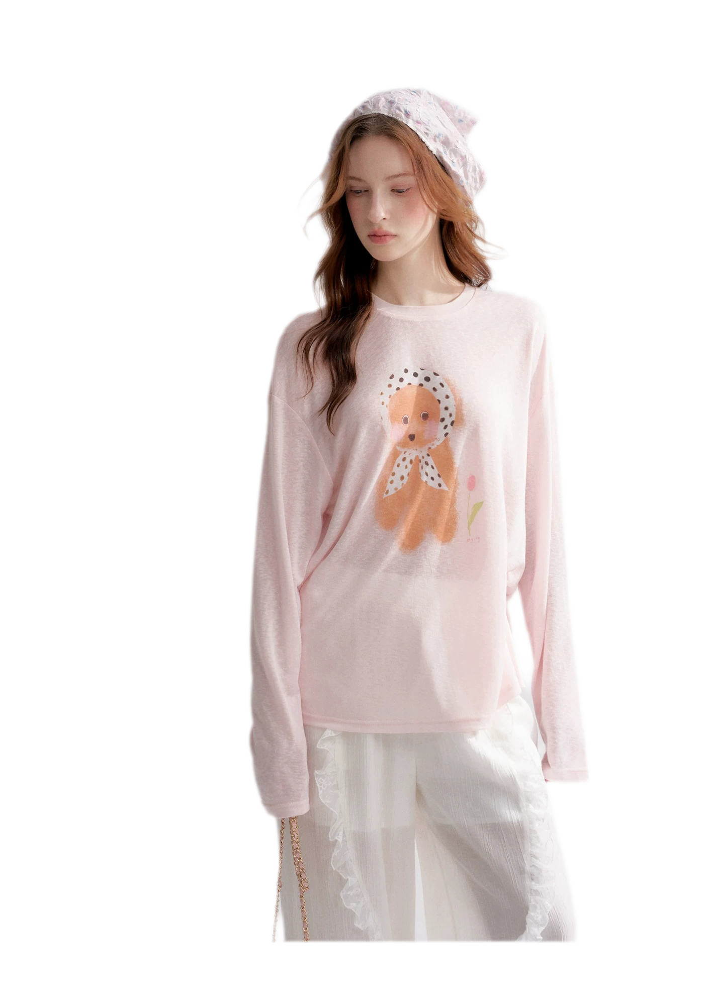Lyocell Puppy Print Tee