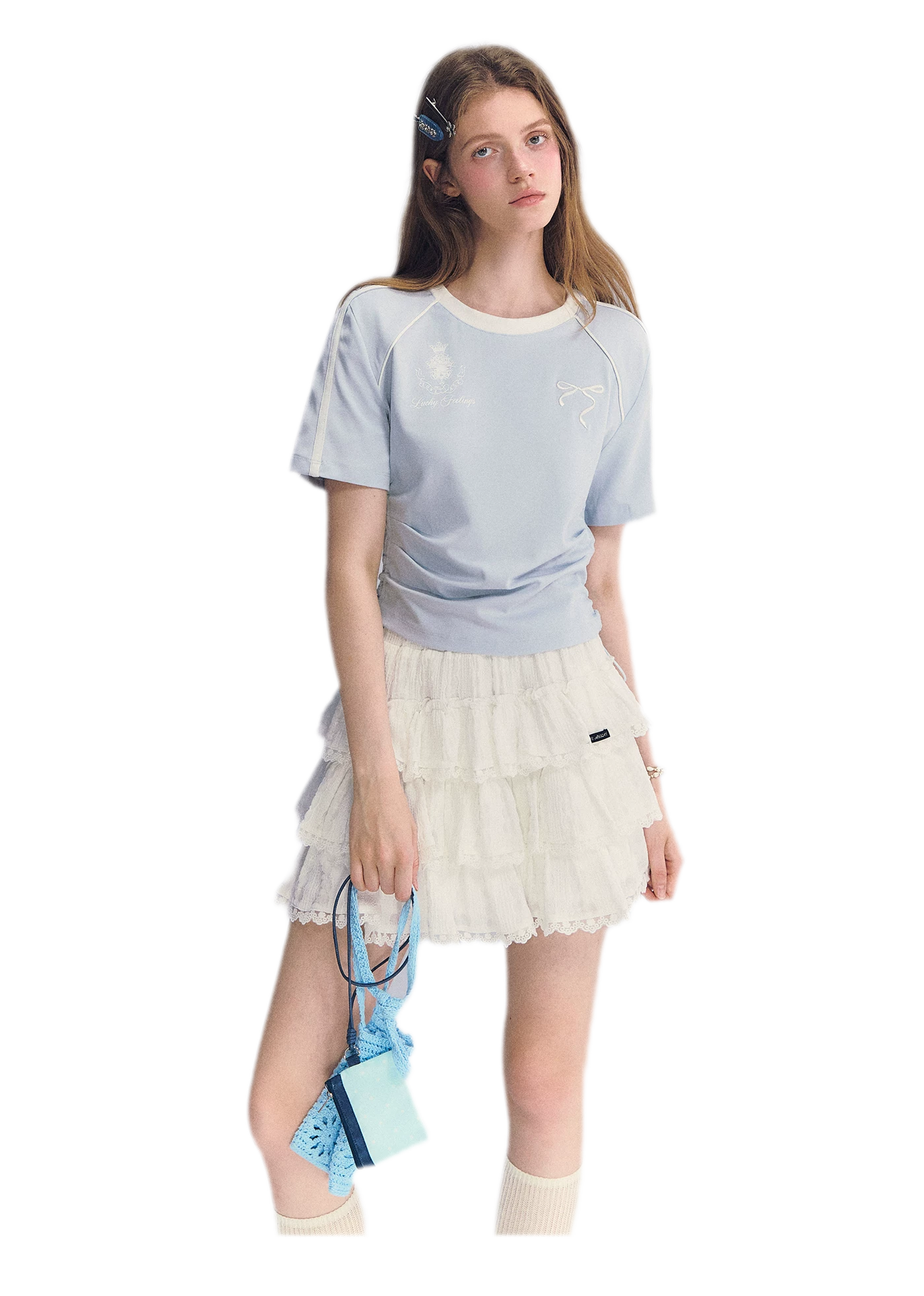 Embroidered Crop T-shirt