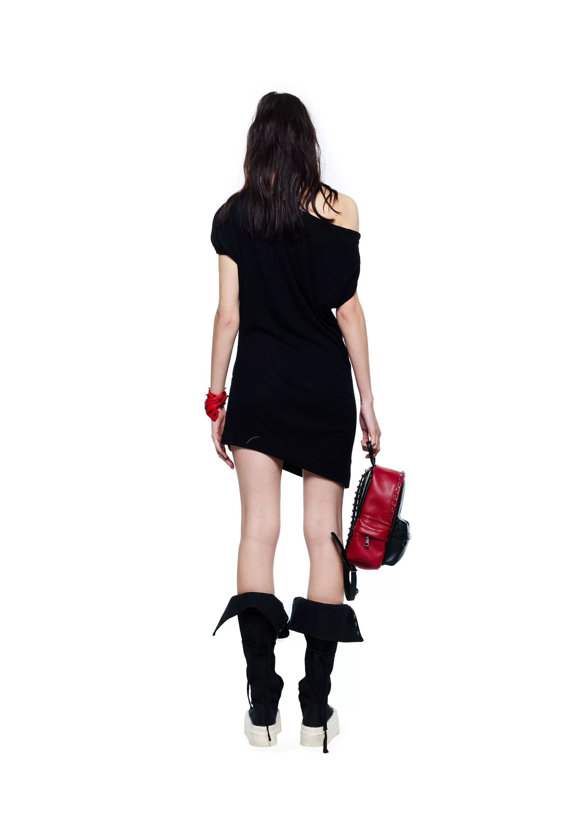 Asymmetric Off-Shoulder Dress