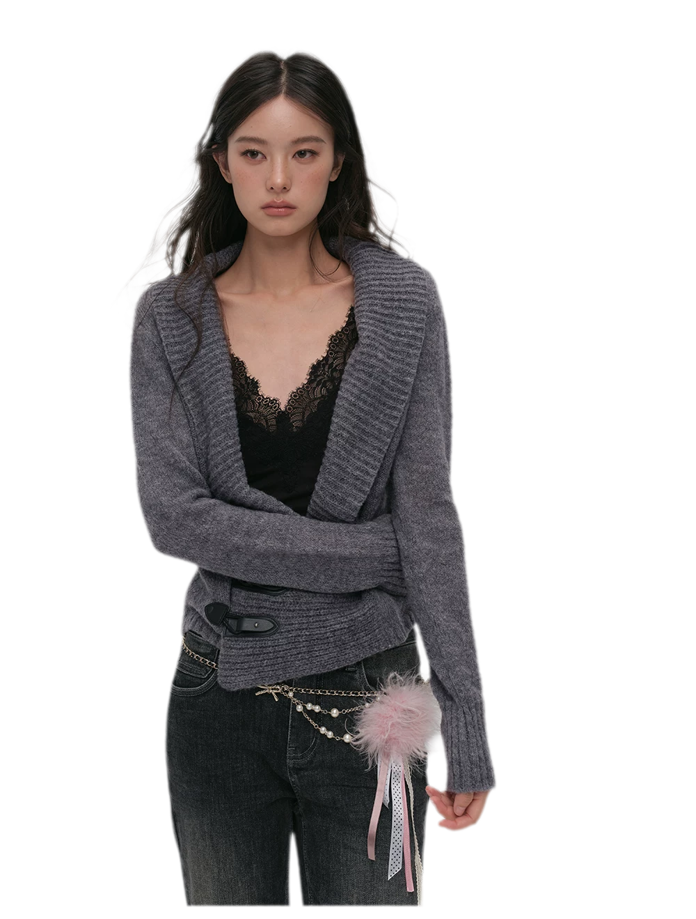 Wool Blend Shawl Cardigan