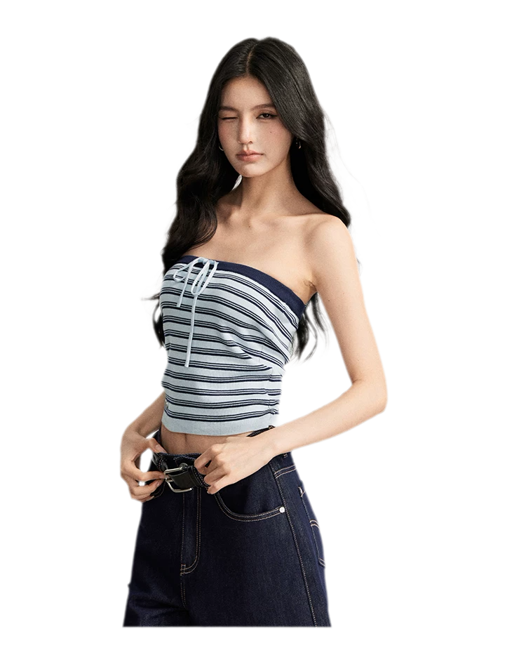 Striped Knit Bustier
