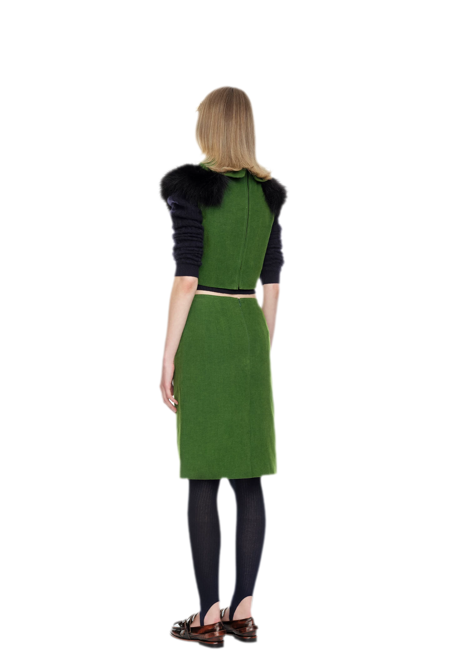 Bowknot Structured A-Line Skirt