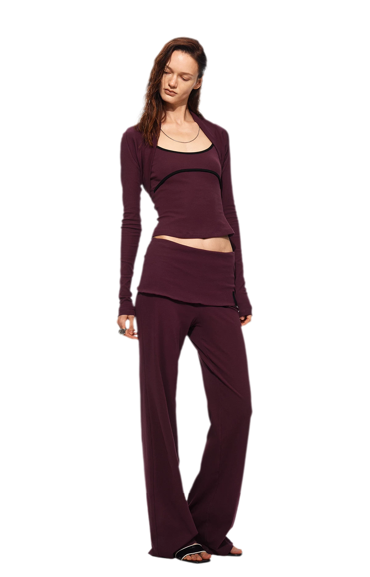 Contrast Cami Pants Set