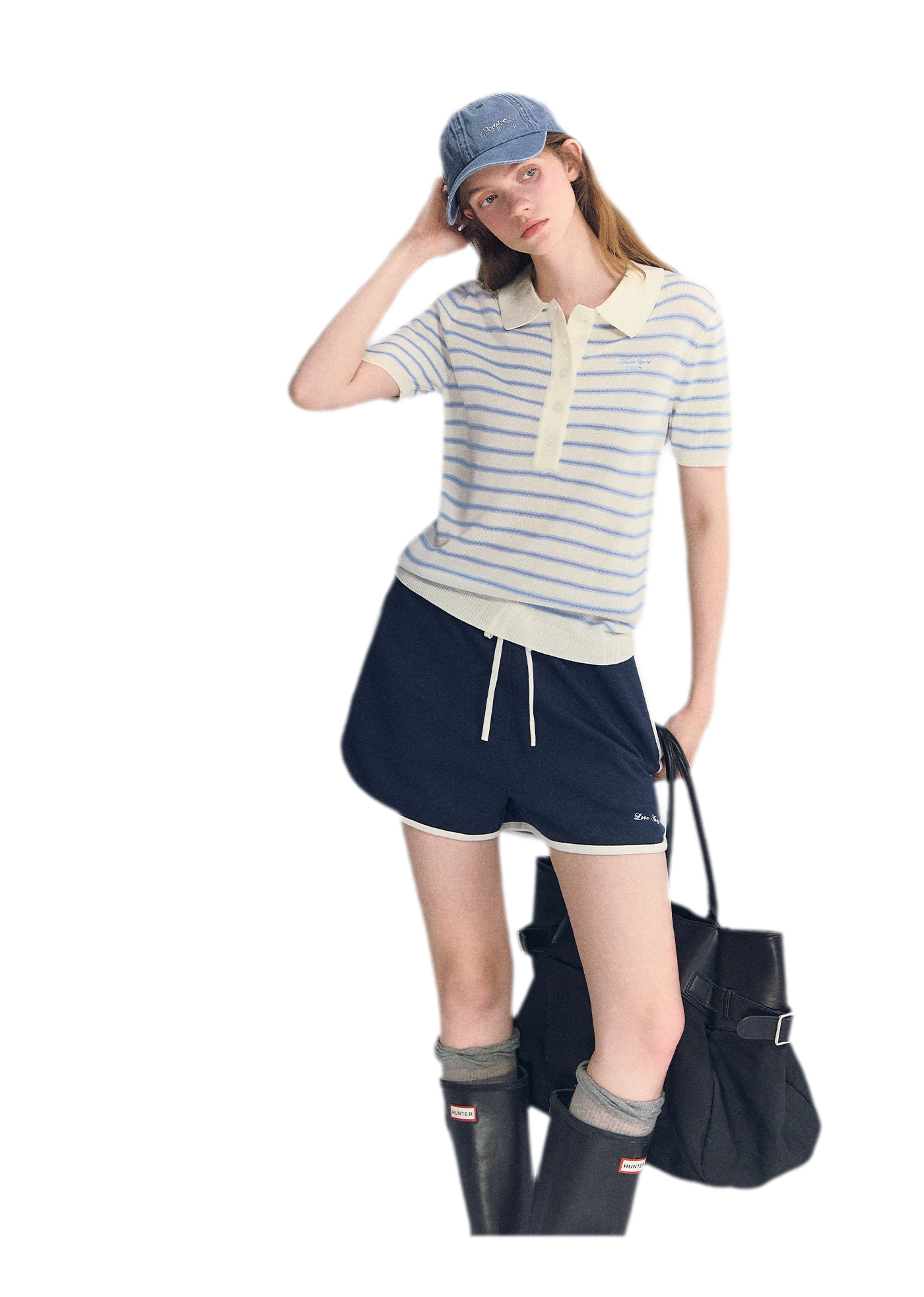 Striped Embroidered Polo
