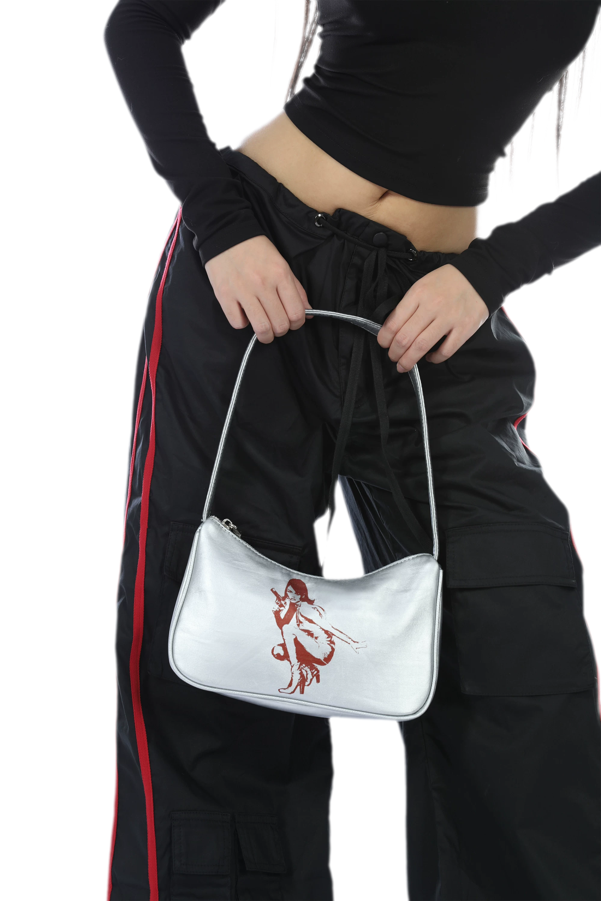 Silver Hobo Handbag