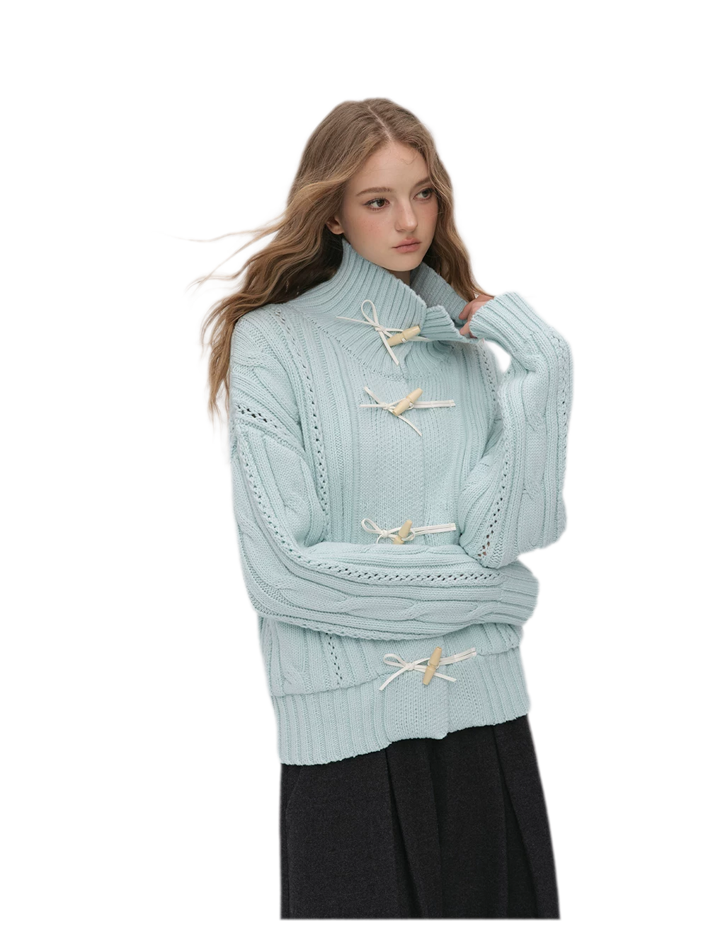 Cable Knit Cropped Cardigan