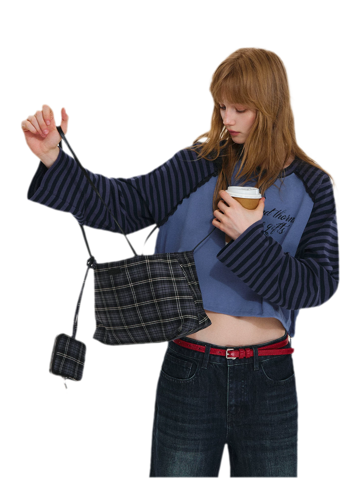 Cotton Raglan Cropped Long-Sleeve Top