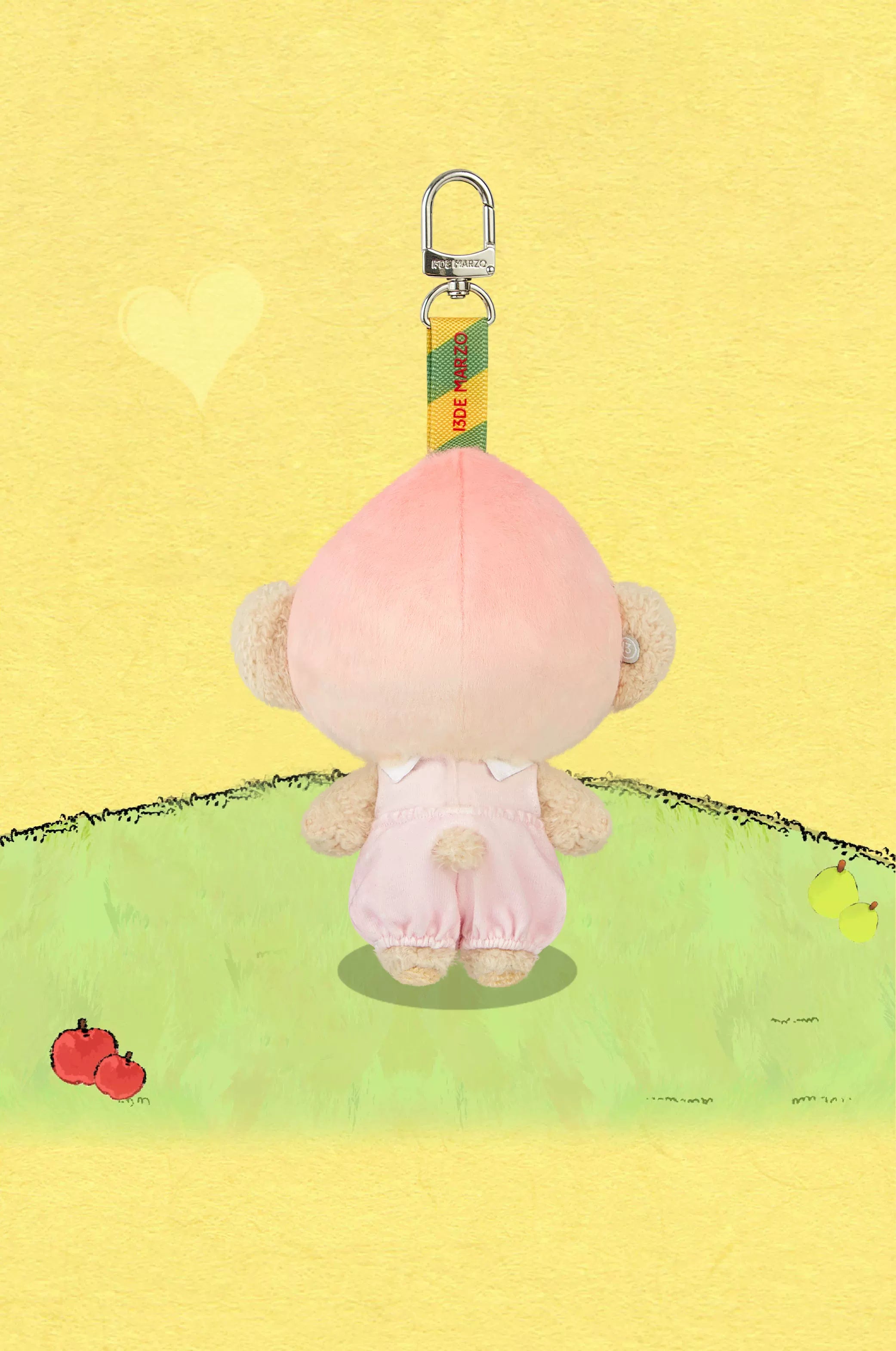 Plush Peach Bag Charm