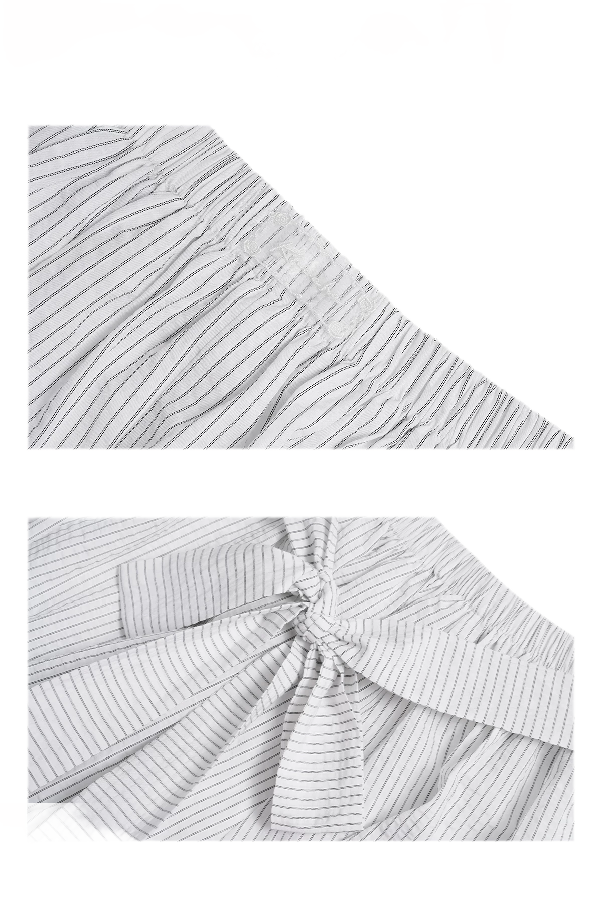 Bow Tie Elastic Waist Casual Shorts