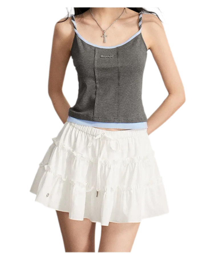 Colorblock Cable Knit Camisole