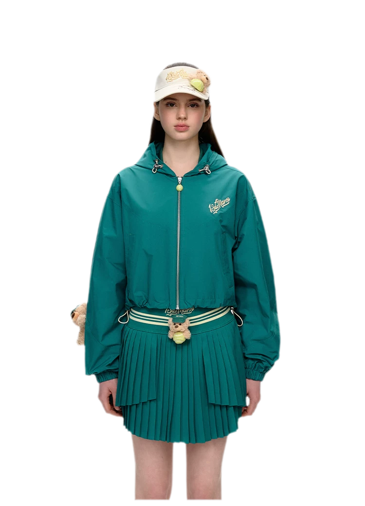 Tennis Cropped Hooded Jacket
