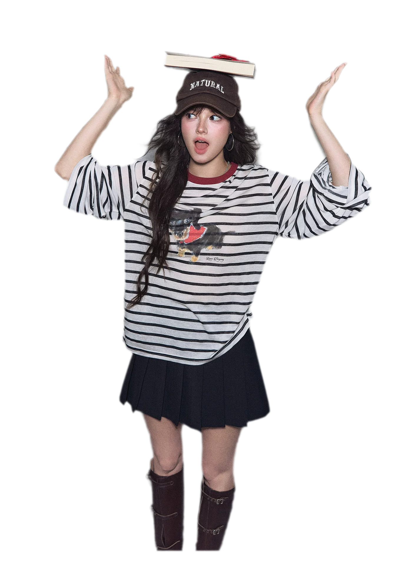 Lyocell Striped Puppy T-Shirt