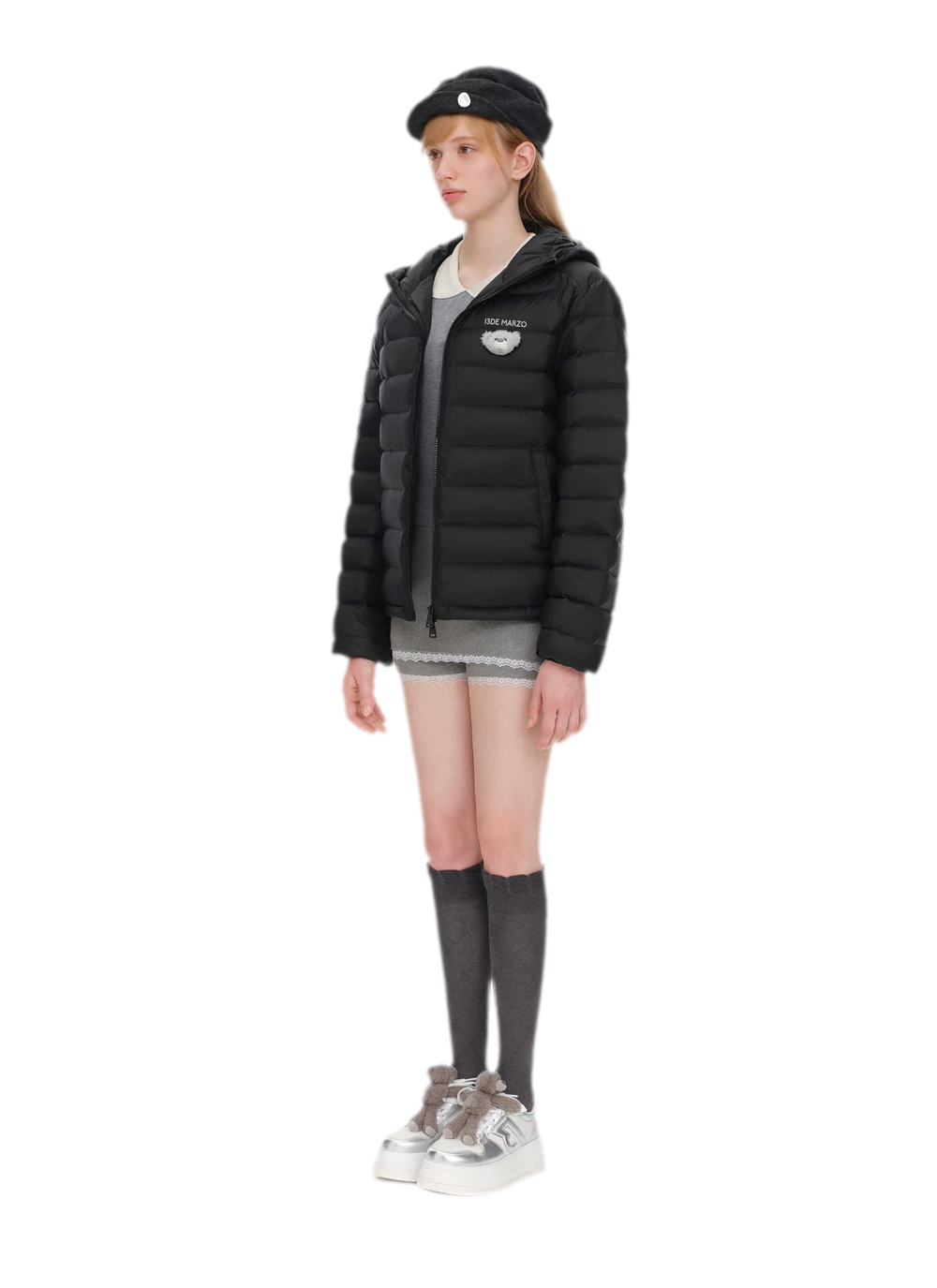 Quilted Hooded Lightweight Down Jacket