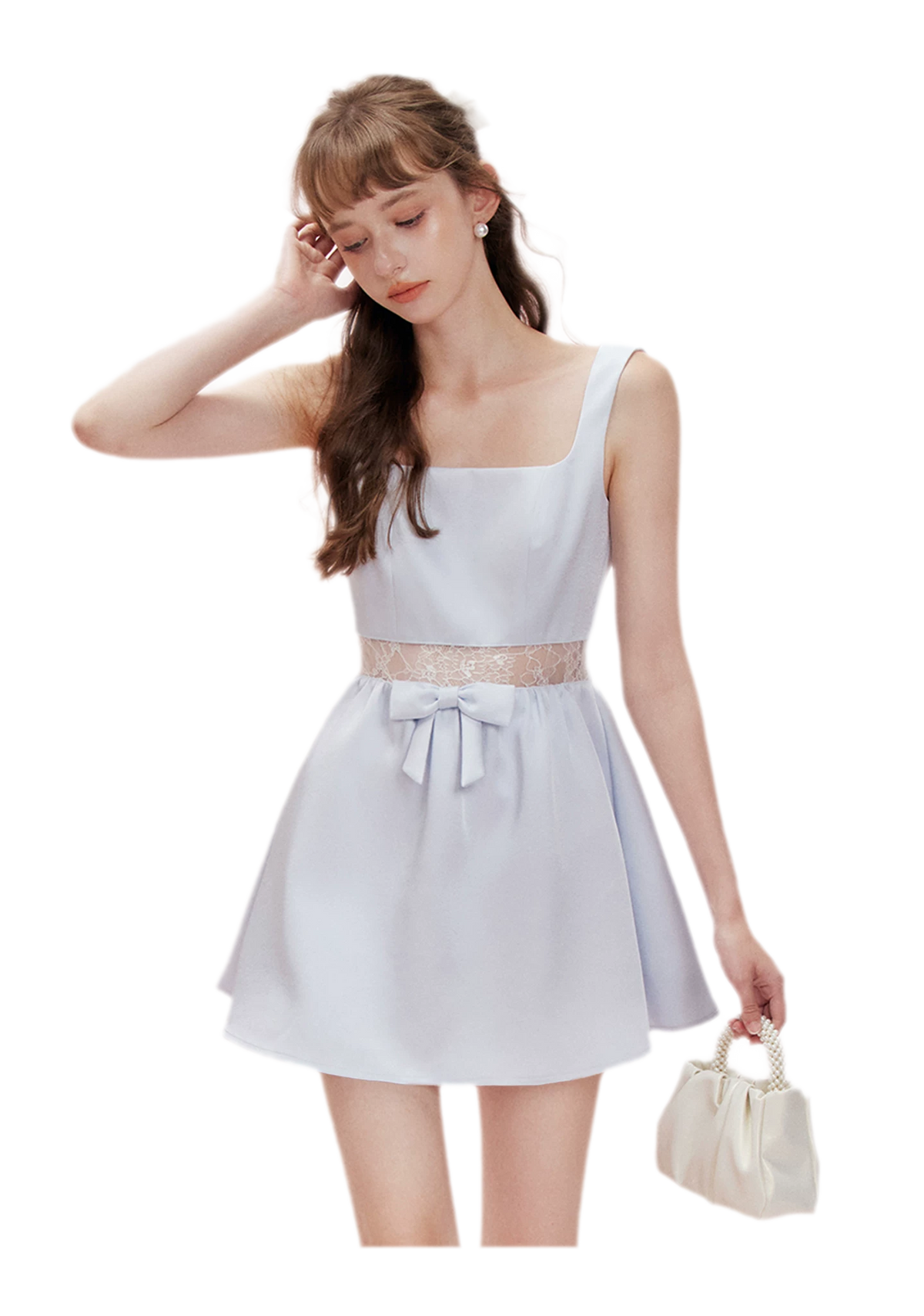 Lace Waist Satin Dress