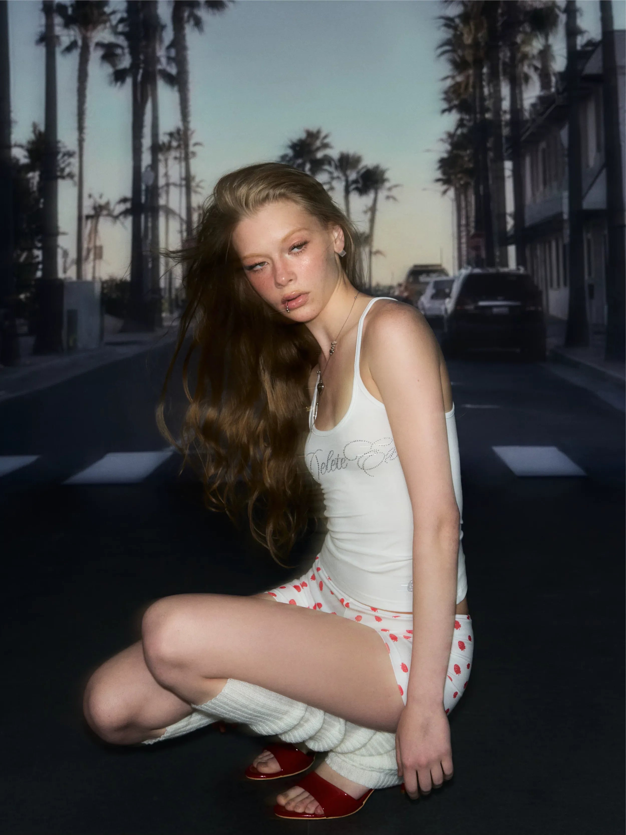 Strawberry Print Lounge Shorts