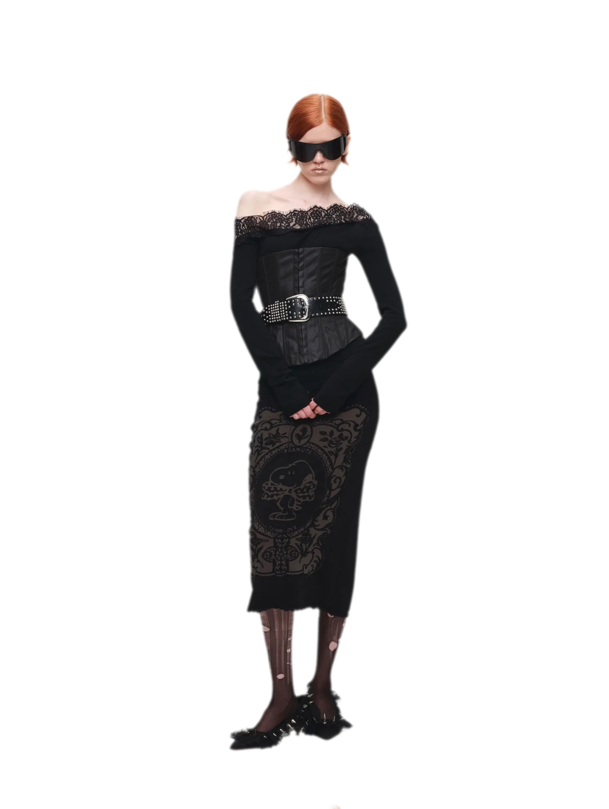 Acetate Cashmere Lace Knit Top