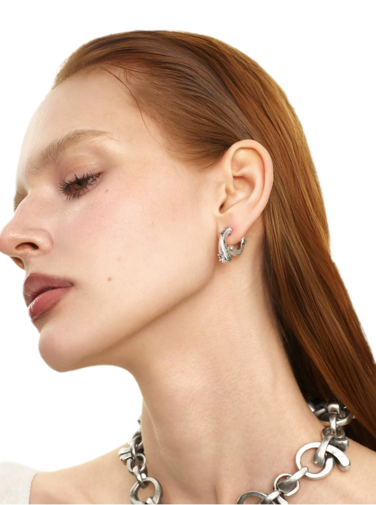 Vintage Gold & Silver Zircon Earrings